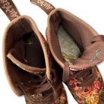Dr. Martens  Womens Boots 7 Shoreditch Brown Floral Canvas Lace Up Combat Booties Photo 8