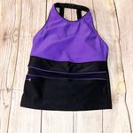 Speedo  Black and Purple High Neck Tankini Top Size 10 Photo 4