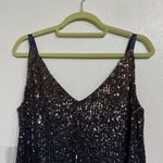 Trina Turk Navy Sella Ombré Sequined Tank Sz S Photo 2