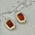 Silver aura Quartz druzy earrings Photo 2