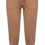 Anselmi Knit Trousers with Italian Hem Camel Size PP XXS Stretchy Comfy Lounge Brown Photo 1