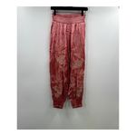 Anthropologie  ROSIE Pink EMBROIDERED VELVET JOGGERS Extra Small Photo 1