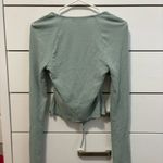 Urban Outfitters  Pale Green Ribbed Long Sleeve Top NWT Photo 1