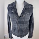 American Eagle Outfitters Plaid Cropped Moto Lined Jacket Size Small Photo 1
