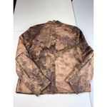 True Grit  Dry Goods Floral Textured Faux Fur‎ Jacket Brown Womens L Photo 2