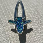 New Airplane Hair Clip Silver Photo 1