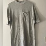 ZARA Gray Metallic Shimmer T Shirt Pocket Dress Photo 0