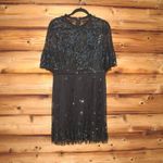 Mac Duggal 9143 Womens Black Embellished Illusion High Neck Mini Dress Photo 5