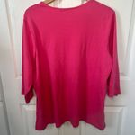 Quacker Factory Pink Embellished Witch Halloween 3/4 Sleeve Top Rhinestone 2X Photo 5