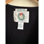 Christopher & Banks Vintage Sweater Vest Hand Embroidered Christmas Floral M Photo 1