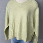 Mango  V Neck Knit Sweater, Pastel Green, XL Photo 0