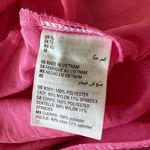 Bar III X-Large Cropped Top Long Balloon Sleeves Lace-Hem Button-Up V-Neck Pink Photo 8