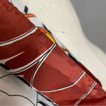 Floral Scarf Orange Gray Artsy Silky Flower Design Square 25.5" x 26" Funky Bold Photo 9