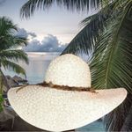 ALDO  gorgeous natural straw wide brim sun hat!! Photo 3