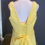 Women’s Yellow Full Length Chiffon V Photo 4