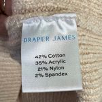 Draper James  Quarter Gold Zipper Cableknit Sweater in Cream Ivory W2011 Sz M Photo 9