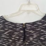 Loft  black and white short sleeve tweed dress size medium Photo 9