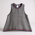 THML Women's Sleeveless Knit Tank Top Multicolor Crochet Trim Size L Photo 0
