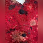 Vintage Howard Wolf Red Black Floral Paisley Button Vest Size 14 Made In USA Photo 1