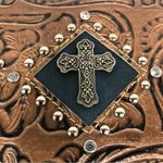 Country Road  66 Brown clutch womens purse, rhinestone wallet, western Cross Photo 3