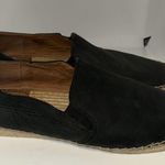 Frye Isbel Diamond Emboss Black Nubuck Leather Espadrille Flats Women’s Size 11 Photo 5