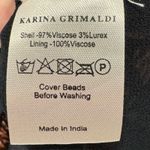 Karina Grimaldi  Women Roma Print Blouse Top Size‎ Medium Pink Paisley Chiffon Photo 11