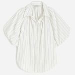 Madewell NWT  Shirred Bubble-Sleeve Button-Up Shirt - Size: XXS Photo 9