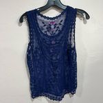 Candie's New Britney Spears  Collection XS Navy Lace Tank Photo 1