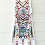 ASOS Petite White Midi Dress Geo Tribal Beaded Photo 26