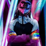 New in Sealed Box Light Up Halloween Mask and Gloves Photo 0