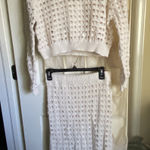 Crochet Sweater Set White Photo 0