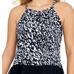Swim Solutions Black White Animal Print Size 14 Mesh Photo 0