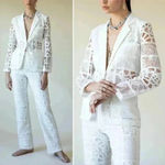 Alexis  Harlie Jacket White‎ French Cut Lace Blazer Size Small Photo 2