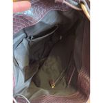 Lulu Dharma wine snakeskin boxy bucket bag Photo 3