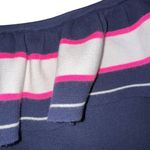 Lilly Pulitzer  Mandarina Stripe One Shoulder Ruffle Sweater Knit Top L Photo 7