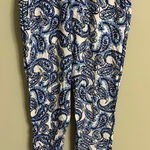 Ralph Lauren  LRL Paisley Pull On Pants Casual Summer Beach Womens  Size 8 Blue Photo 0