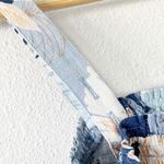 Aeropostale Blue White Floral Smocked Cropped Top Photo 6