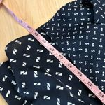 Theory ‎ V-Neck Ruffle Midi Silk Dress Geometric Print Midi Size Large Photo 9