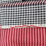 Vintage Womens Woven Gingham Skirt 2XS Black Red Check Thread Detail Handmade Size XXS Photo 13