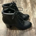 Style & Co  Black Lace-Up Heeled Ankle Boots Size 11 Photo 8
