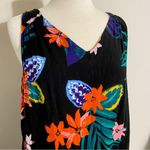 Old Navy Black and Botanical Flowy Cutout Neckline XL Photo 2