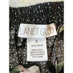 Planet Gold Black White Polka Dot w Pink Floral Faux Wrap Mini Skirt Small Photo 2