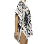 G Open Front Animal Print Print Kimono Coverup Jacket Top One Size Fits Most White Size L Photo 2