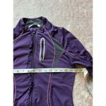 Athleta  Women's Purple Ruffle Front Full Zip Pockets Sport‎ Jacket Sz Small Photo 3