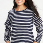 Old Navy  Ruffled Sleeves Striped Sweater Size Medium Photo 0