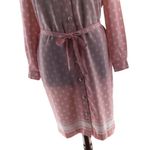 Leslie Fay Vintage Plus Size Pink and White Polka Dot Dress Photo 8