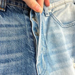 Revice Denim REVICE Two-Tone Yin Yang‎ Distressed Denim High Rise Straight Jeans Size 24 Photo 4