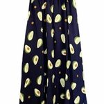 Cellabie Skirt Smiling Avocado Print Midi Novelty Skirt Women's Small One Size Blue Size 2 Photo 0