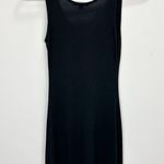 James Perse  Ribbed Knit Midi Dress Black Supima Cotton Stretch Minimalist US 0 Photo 13