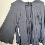 Susana Monaco NWT  Gray Long Bell Sleeve Draped Shirt - Size: Extra Large Photo 4